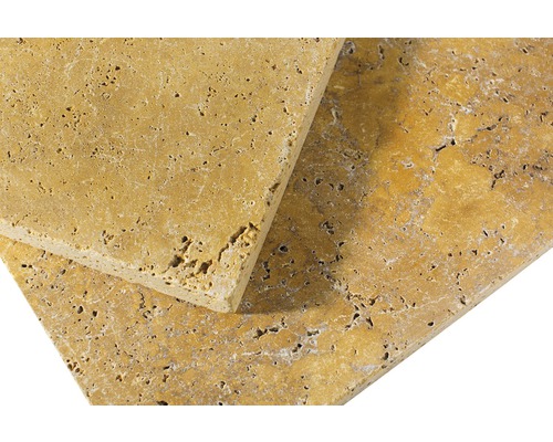 Travertinfliesen Nahaufnahme