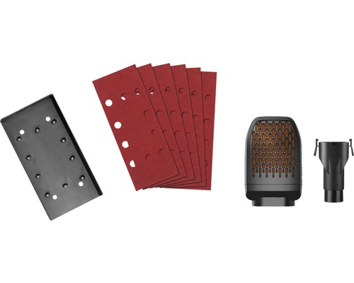 Deltaschleifer Zubehör: Schleifplatte, Schleifpapier und Staubabsaugung