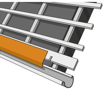 PRECIT Rinneneinhang für Trapezblech H12 Schokoladenbraun RAL 8017 2000 x 65 x 83 mm-thumb-3