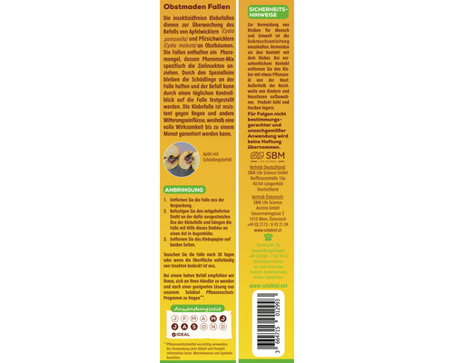 Obstmadenfallen Verpackung für die Überwachung des Befalls von Apfelwicklern und Pfirsichwicklern an Obstbäumen