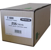 Prebena Heftklammern Z55CNKHA, 7500 Stück, verzinkt und geharzt in Kartonverpackung