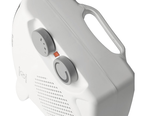 Detailansicht eines Heizlüfters mit Drehreglern