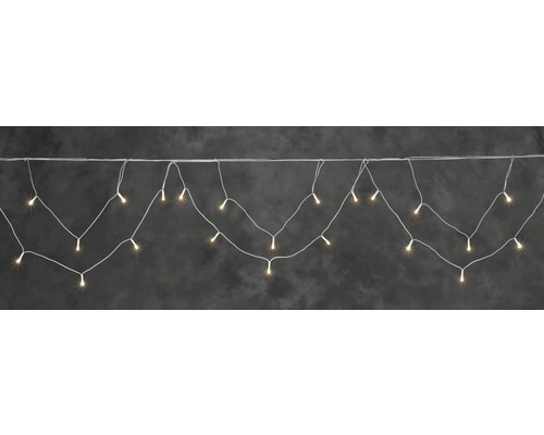 LED Lichterkette Konstsmide 5,4 m + Zuleitungslänge 10 m 96 LEDs Lichtfarbe bernstein Lichterkette mit Eiszapfenform für den Innenbereich