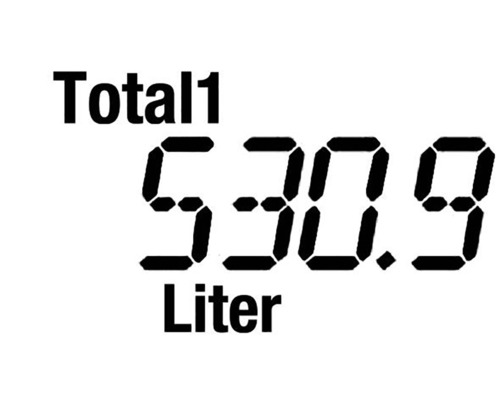 Anzeige von 530,9 Liter