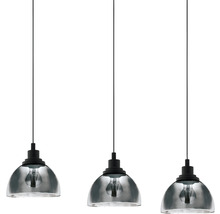 Dreifache Pendelleuchte mit Glasschirm