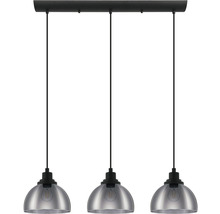 Pendelleuchte mit drei Lampen und Metallschirmen