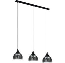 Dreiflammige Pendelleuchte mit Glasschirmen