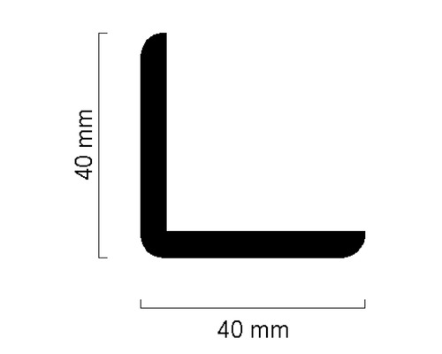 Winkelprofil mit 40 Millimeter Schenkellänge