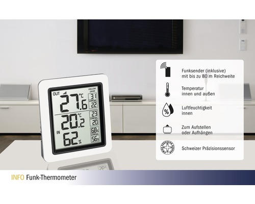  Sprechendes Thermometer für Innen-und Außentemperatur