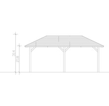 Pavillon SKAN HOLZ Orleans 1 mit Pfostenanker 656 x 374 cm natur-thumb-5