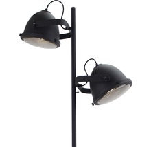 Schwarze Stehlampe mit zwei Strahlern