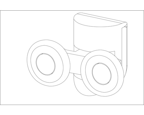 Schiebetürrolle mit zwei Rädern