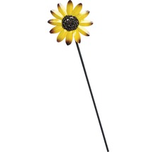 Sonnenblume aus Metall als Gartenstecker