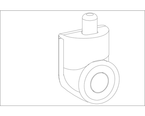 Möbelrolle mit Stift