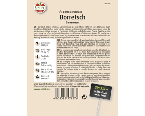 Borretsch Saatgutpackung