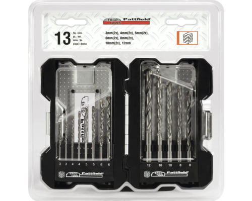 Ergo Pattfield Steinbohrer Set mit 13 Teilen
