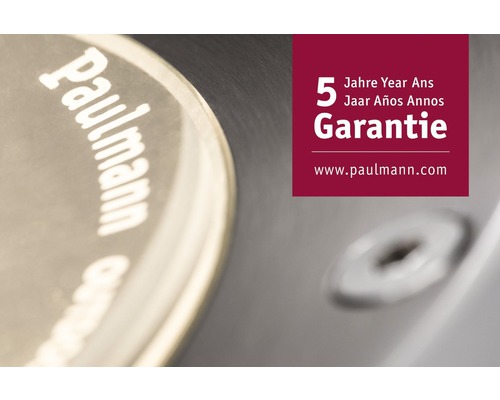 Paulmann Logo mit Garantiehinweis für fünf Jahre