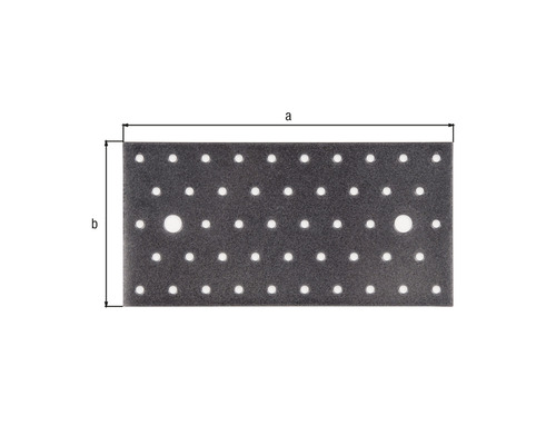 Lochplatte mit Maßangaben