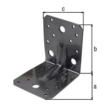 Schwerlast-Winkelverbinder Duravis 105x105x90 mm schwarzdiamant 1 Stück