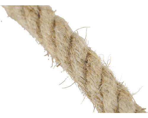 Nahaufnahme eines gedrehten Hanfseils