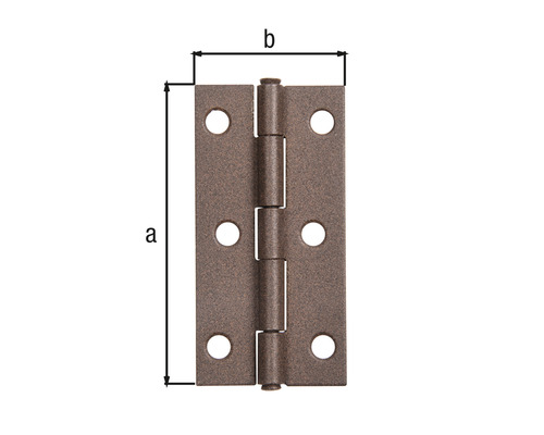 Scharnier mit Maßangaben