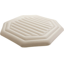 Aufblasbarer Whirlpool Intex Pure Spa Octagon Bubble Jet 128462 für bis zu 6 Personen mit integriertem Kalkschutz- und Salzwassersystem, 6 Hochleistungs-Jetdüsen, Thermo-Bodenschutzplane, Thermoabdeckung, 2 aufblasbare Kopfkissen schwarz