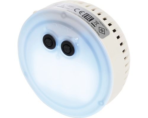 Runder Rauchmelder mit blauer LED-Beleuchtung