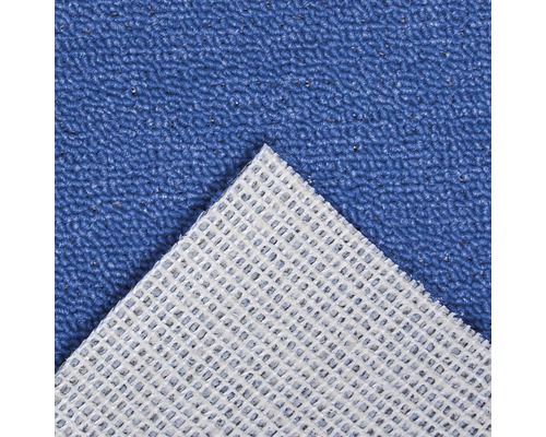 Blauer Teppich mit Textilrücken