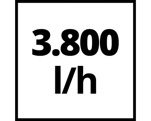 3800 Liter pro Stunde Durchflussleistung