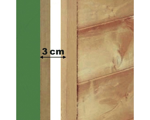 Detailansicht einer Nut- und Federverbindung mit einer Breite von 3 cm.