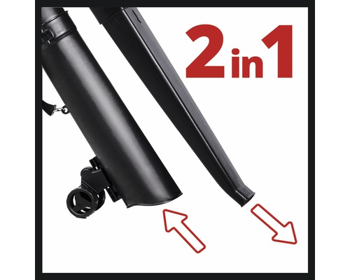 Detailansicht eines 2-in-1 Laubbläsers mit Saugfunktion