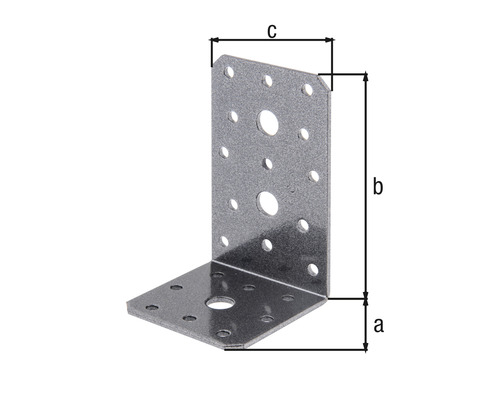 Winkelverbinder aus Metall mit Lochung zur Holzverbindung