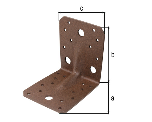 Winkelverbinder mit Abmessungsangaben