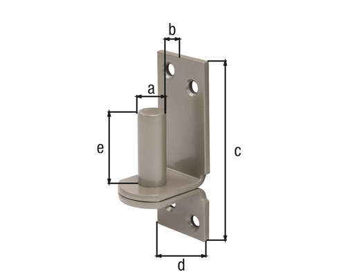 Skizze eines Torband-Einhängers mit Maßangaben.