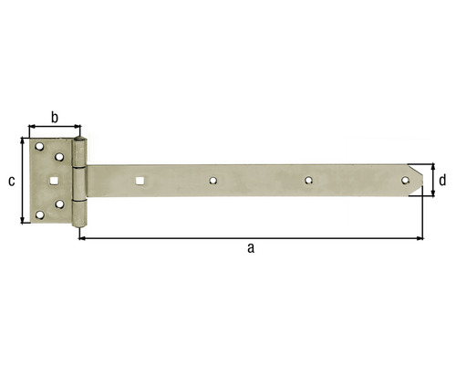 Torbänder mit Maßangaben