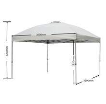 Faltpavillon GARDEN PLACE Sue 360 x 360 cm lichtgrau