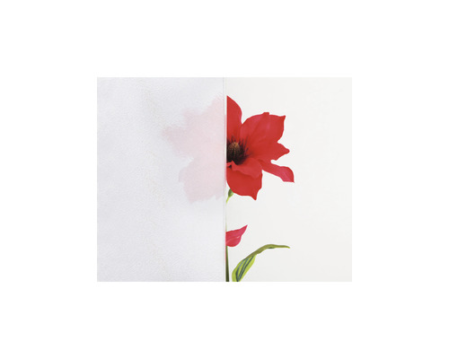 Strukturglas mit Blumendesign für Sichtschutz