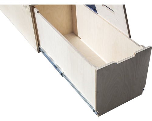 Holzschublade mit Auszugsschienen