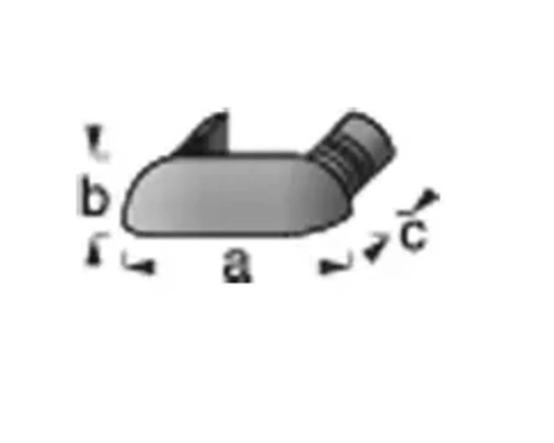 Dimensionsdiagramm eines Anschlussstücks