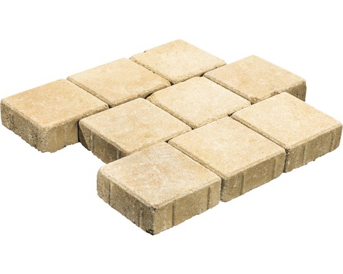 Quadratische Pflastersteine aus Stein
