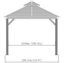 415 cm Pavillon HORNBACH x 289 SOJAG | Moskitonetz mit 10x14 Mykonos