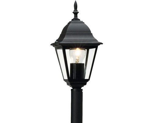 Schwarze Aussenleuchte mit klarem Glas