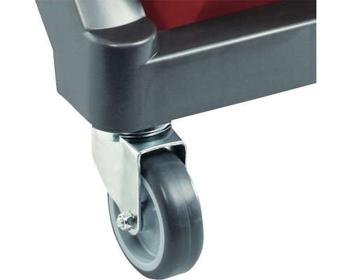 Rolle eines Transportwagens mit Feststellbremse