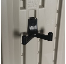 Haken für Gartenschrank zur Aufbewahrung von Gartengeräten und -zubehör