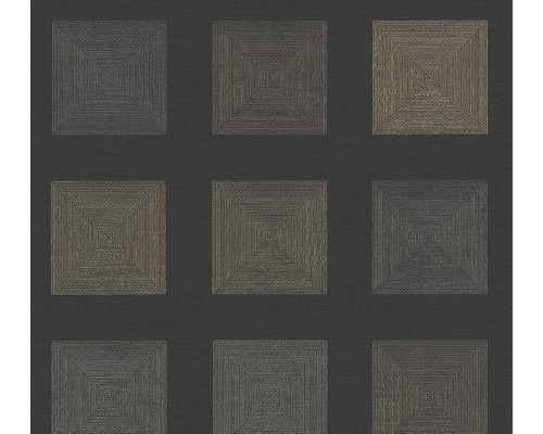 Tapete mit quadratischem, grafischem Muster