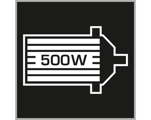 Symbol für 500 Watt Leistung