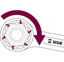 Ringmaulschlüssel WGB, Ringseite gekröpft, 8 mm-thumb-1