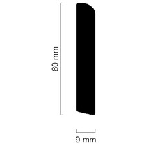 Sockelleiste SF261 Buche weiß lackiert 9 x 60 x 2400 mm