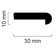 Profil einer Treppenkante mit den Maßen 10 Millimeter mal 30 Millimeter