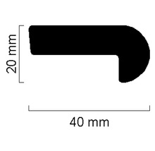 Profilleiste SF288 Fichte/Kiefer roh - 2400 x 40 x 20 mm